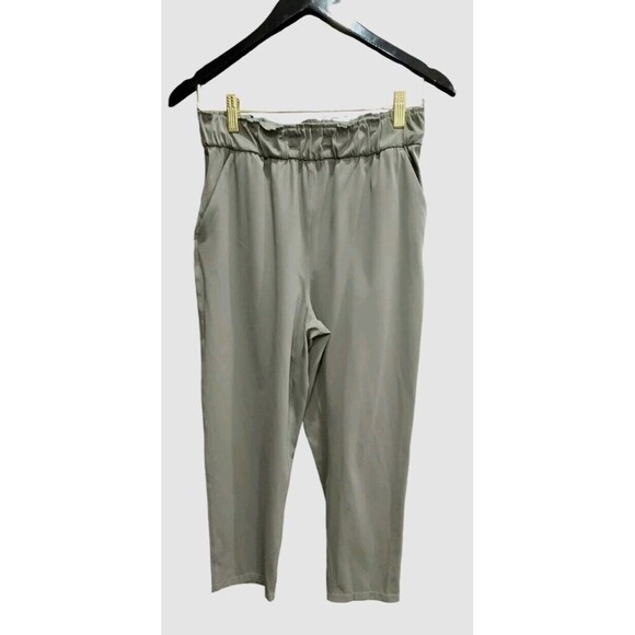 Lululemon Keep Moving Pant Women's 6 Green High Rise Crop Elastic Waist - Picture 1 of 6